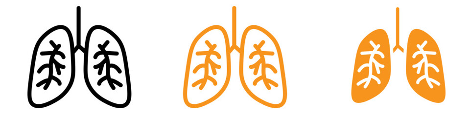 Clear Asthma Icon for Respiratory Health and Medical Projects in Healthcare Designs