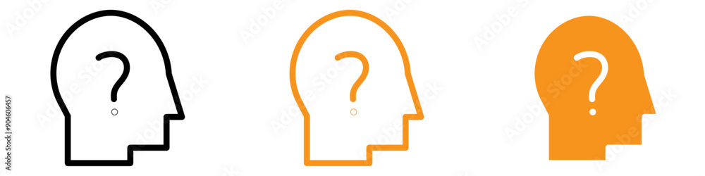 Poster curiosity icon set inquiry and exploration illustrations for learning and discovery
