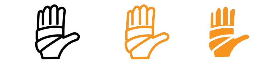 Hand Accident Icon Set Safety and Injury Illustrations for Workplace and Home