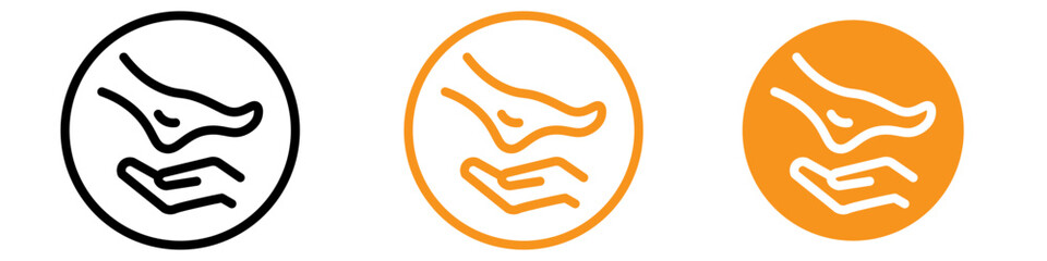 Hand and Foot Icon Set Human Anatomy Illustrations for Health and Medical Projects