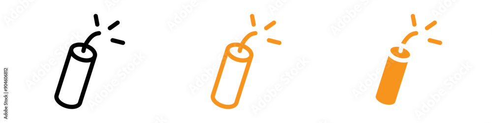 Aufkleber dynamite icon set explosive material illustrations for mining and construction
