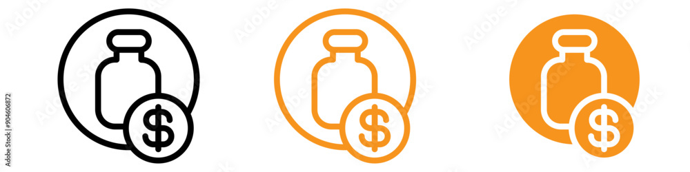Poster business remedy icon set problem-solving illustrations for corporate management