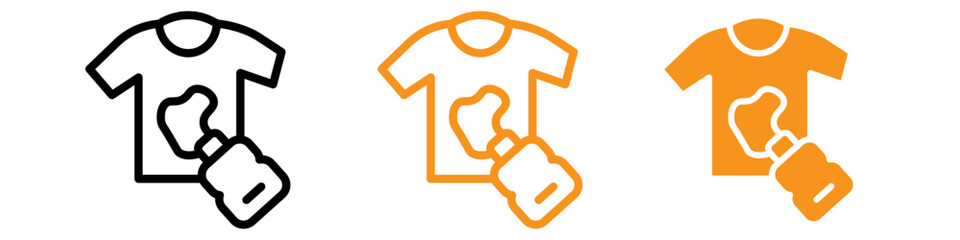 Softener Clothes Dirt Icon Set Laundry Care Illustrations for Home and Cleaning Projects