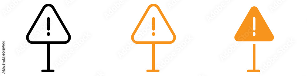 Aufkleber exclamation danger icon set warning and hazard symbols for safety and alerts