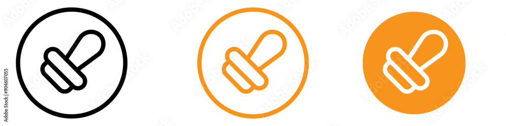 Poster stamp icon set official seal illustrations for documentation and office use