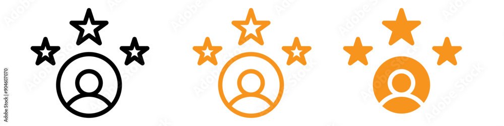 Aufkleber Experience Icon Set User Interaction Illustrations for Customer Service and UX Design