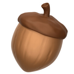 Acorn Nut 3D Illustration for uiux, web, app, presentation, etc