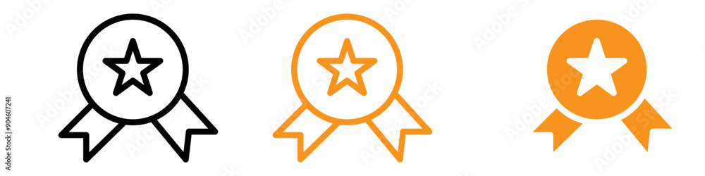 Poster certificate icon set recognition and award illustrations for academic and professional projects