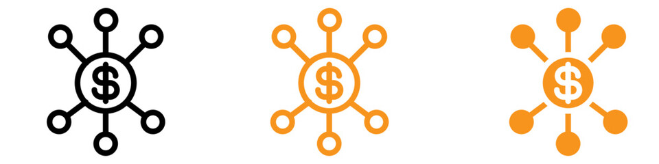 Financial Scheme Icon Set Investment and Savings Illustrations for Finance Projects