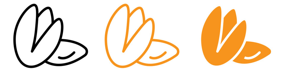 Pistachio Icon Set Nut Illustrations for Food and Culinary Projects