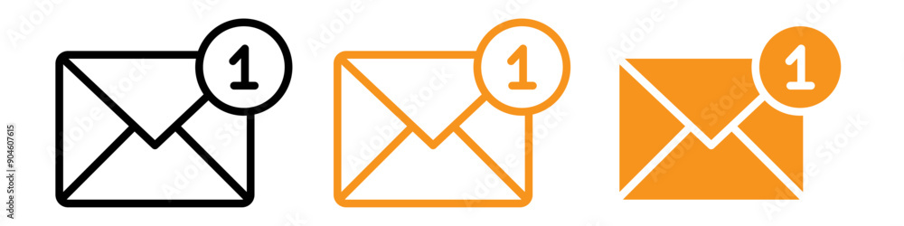 Poster Mail Message Icon Set Communication and Correspondence Illustrations for Office and Personal Projects
