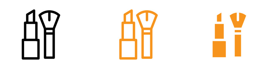 Makeup Icon Set Beauty and Cosmetics Illustrations for Fashion and Personal Care