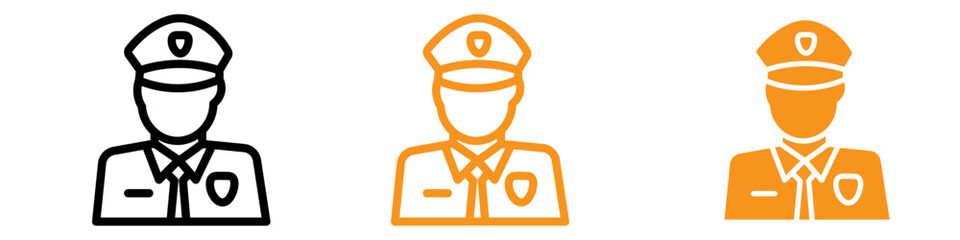 Male Chief Officer Icon Set Leadership and Management Illustrations for Corporate Projects