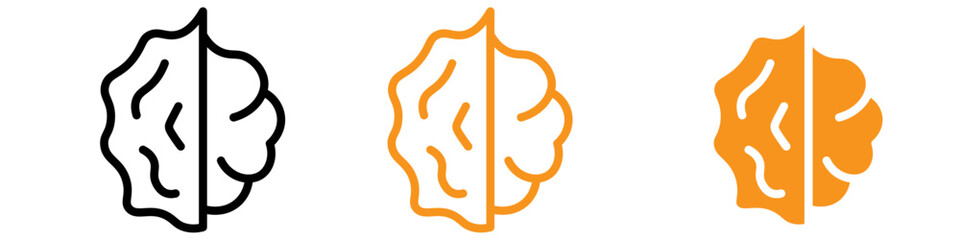 Walnut Icon Set Nut Illustrations for Food and Culinary Projects