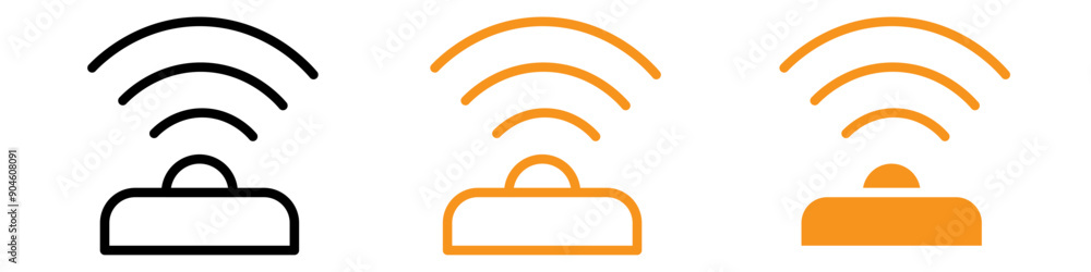 Aufkleber sensor icon set detection device illustrations for technology and automation