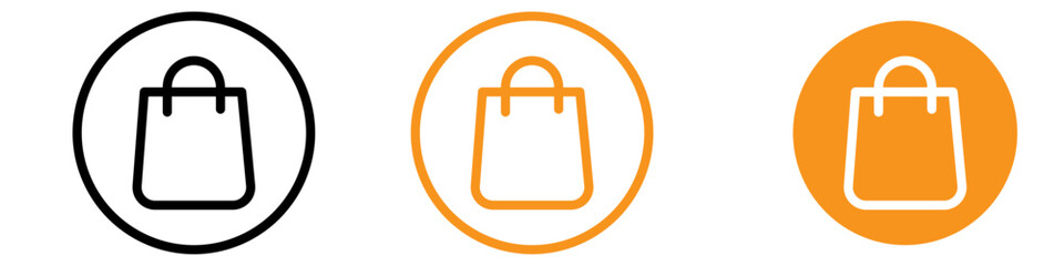 Shopping Bag Icon Set Retail and Consumer Illustrations for E-commerce and Stores