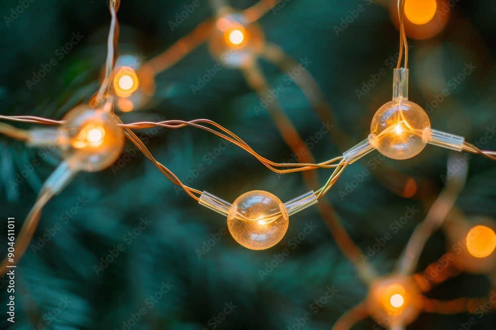 Poster glowing neural connections resembling a festive light string, illustrating the beauty of interconnec