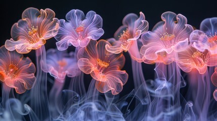 Gorgeous and Beautiful Ethereal Floral Smoke Art with a Touch of Abstract Aesthetics
