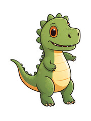 Obraz premium clipart of funny dino isolated