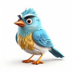 Obraz premium the AI Image Generator, 3D rendered cute bird character illustration