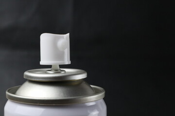 close up of paint can spray nozzle