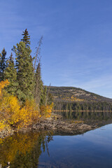 Pyramid Lake on a Sunny Autumn Morning
