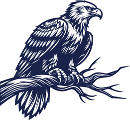 Eagle Vector, eagle silhouette, eagle Vector drawing	
