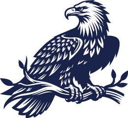 Eagle Vector, eagle silhouette, eagle Vector drawing	