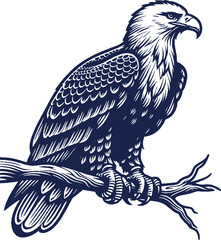 Eagle Vector, eagle silhouette, eagle Vector drawing	