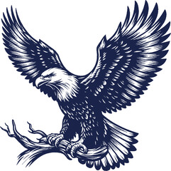 Eagle Vector, eagle silhouette, eagle Vector drawing	