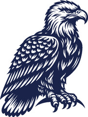 Eagle Vector, eagle silhouette, eagle Vector drawing	