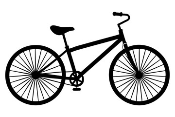Fototapeta premium bicycle icon, bicycle vector silhouette illustration