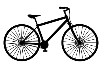 bicycle icon, bicycle vector silhouette illustration