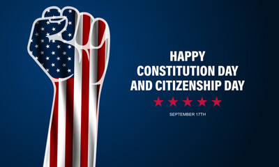 Fototapeta premium Happy Constitution and citizenship day United States Of America background vector illustration