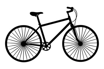 bicycle icon, bicycle vector silhouette illustration