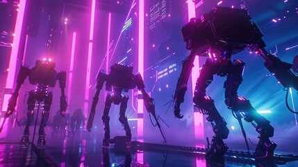 AI-powered sentinels scanning a neon-lit cyberspace for hidden vulnerabilities.