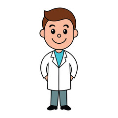 Fototapeta premium Vector doctor medical hospital health medicine illustration care man clinic people profes