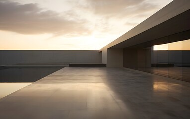 Minimalist Architecture at Dusk