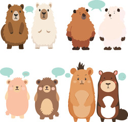 Adorable Cartoon Bears