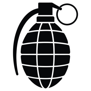 black grenade icon clip art preview