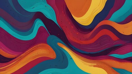 Abstract pop art background with wave pattern. Vector pattern. Color wave template and presentation...