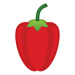 Red bell pepper. Fresh vegetables. Vector illustration