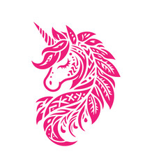 unicorn tribal tattoo