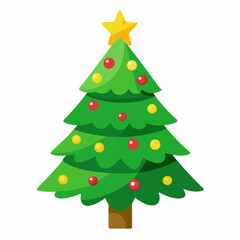 Christmas green tree illustration, christmas tree vector illustration, Tree vector art, christmas tree silhouette, Christmas vector icon, eps