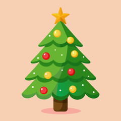 Christmas green tree illustration, christmas tree vector illustration, Tree vector art, christmas tree silhouette, Christmas vector icon, eps