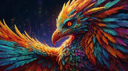 A hybrid between a dragon and a phoenix.