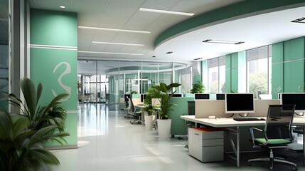 Modern Office Space with Greenery