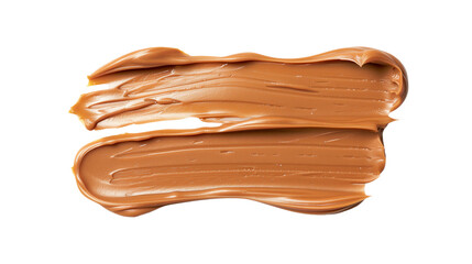 melted caramel on transparent background