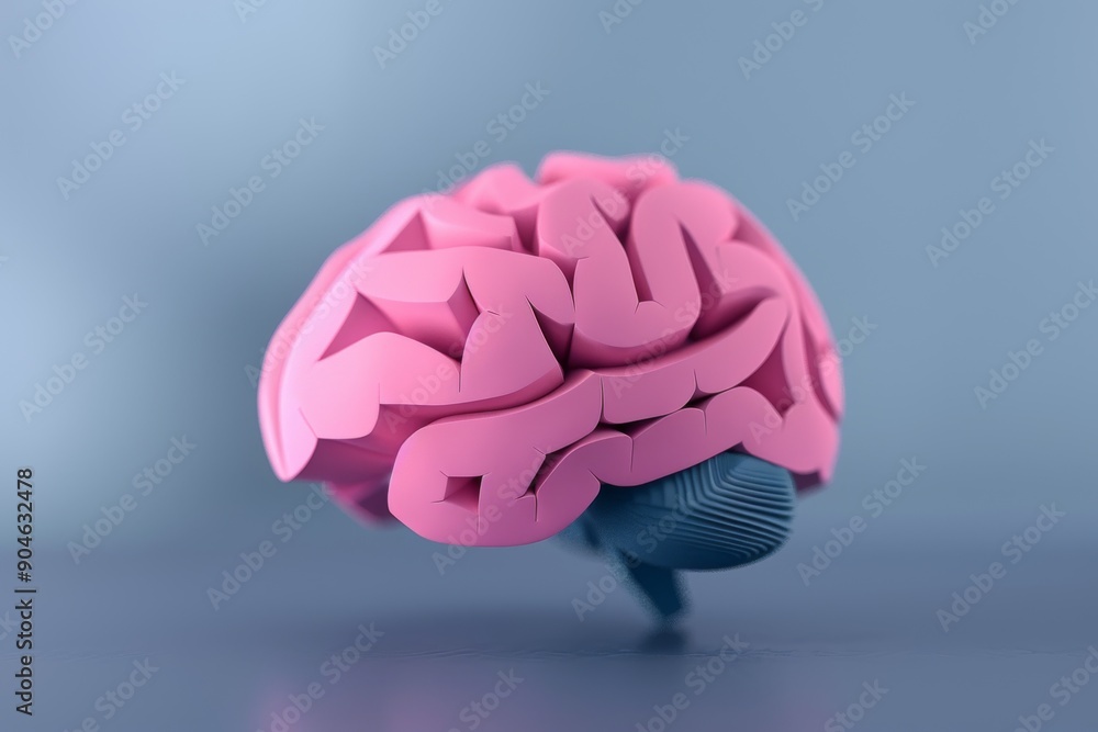 Aufkleber brain in a tranquil underwater setting, visualizing the depths and calm of meditative thoughts.