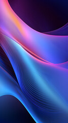 Digital purple blue glowing wavy curve abstract graphic poster background